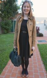 Trench, LBD, Tan Flats, Alexander Wang Rocco | Wildfox Skeleton Tee, Skinnies, Rebecca Minkoff MAC