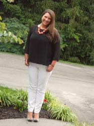 Black, White and Peach
