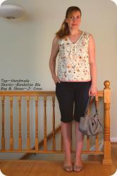 OOTD/Made by Me Files: Liberty Tana Lawn Floral Eve (Coral) Tank.  (McCall's 6711.)