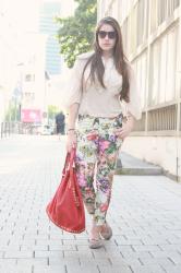 Flowers Printed Pants