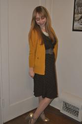 OOTD- Yellow and Polka Dots