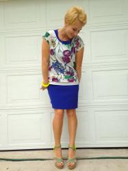 Summer (Mom) Style: Floral, Cobalt & Splashes of Yellow