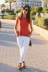 Red peplum