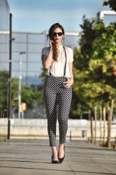 Polka Dot Pants with Braces