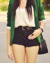 polka dots shorts