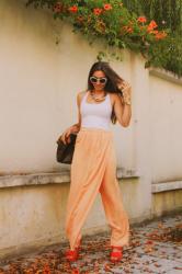 Maxi orange pants