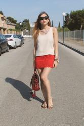 Red crochet and nude