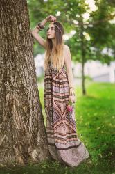 Ethnic print dress