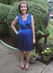 Cobalt Blue Pleated Dress and Stalking