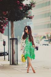 Print Mix:Floral Blazer + Print Dress