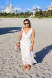 White Dress in Miami Beach
