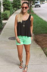 Outfit Post: Neon Cutoffs