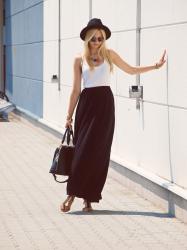 maxi skirt.