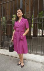Purple tea dress