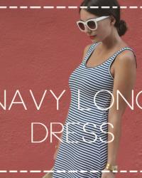 Navy long dress