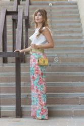 PALAZZO PANTS AND ASSYMETRIC TOP