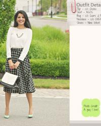 Lookbook: Black & White Style With ASOS Midi Skirt