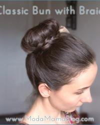 Classic bun with a Braid Detail