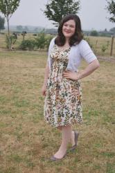 Leafy print dress...
