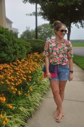 Casual Floral Tee + $50 Ms Fancy Pantsy Giveaway!!