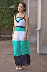 Colorblock Pleats