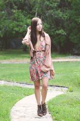 Summer Wine // 70's Print Swing Dress, Modern Vice Jett Boots