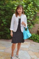 White Polka Dots Blazer