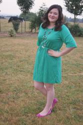 Bright green and hot pink...