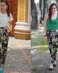 Same floral pants, different outfit!