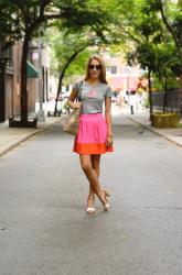 Playful Look | Flamingo Tee + Pink Skirt