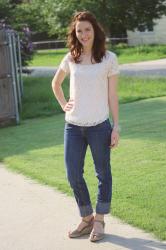 Outfit of the Week - Jeans and a Lace T-shirt