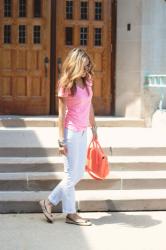 Pink and white
