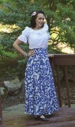 Peasant Blouse and a Skirt, Vintage Style