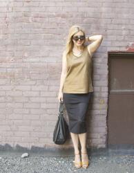 Leather Tank + Mesh Skirt
