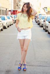Cream crop top
