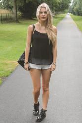 cami & crochet shorts