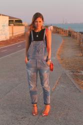 Dungarees + crop top