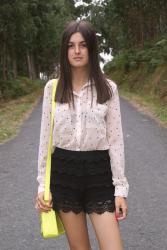 Shorts de encaje