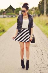 striped skirt