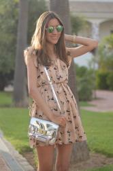 Deer print dress