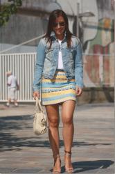 SUMMER JACQUARD MINISKIRT