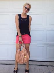 Summer Style: Bright Shorts & A Black Tank