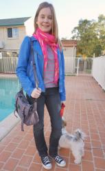 Grey Tee, Jeans and a Mulberry Bag for Casual Friday and the Weekend