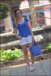 Look azul y blanco en Gáldar