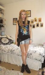 Iron Maiden Tee and Dungarees
