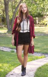 Call me home // Awwdore Top, Crochet Shorts, Western Booties