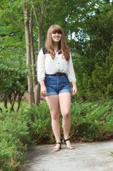 A Jeanie Outfit: Western Style Shirt & Cutoff Shorts