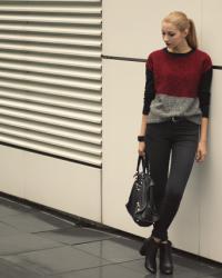 color block sweater