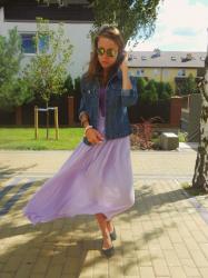 Violet maxi skirt.