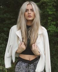 cream jacket & primark trousers